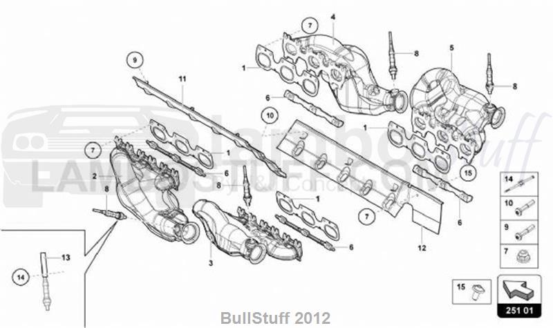 2015 Lamborghini AVENTADOR LP700-4 COUPE USA EXHAUST SYSTEM (251.01.00)